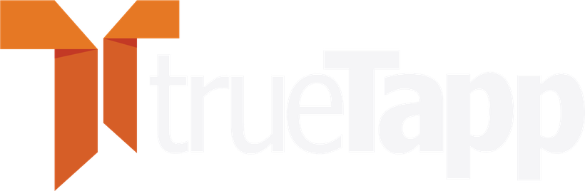 TrueTapp logo in white